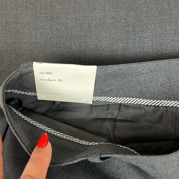 Calvin Klein NWT Gray Morden Fit Pant Size 20W - Picture 5 of 13